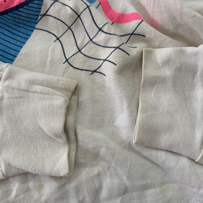 Vintage Nike T Shirt USA Rare Blue Long Sleeve 80s Volleyball 90s Sports Pink