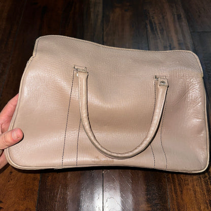 VTG 1950s Basic Hand Bag Purse Leather USA Talon Zip 50s 40s Rockabilly Cowboy