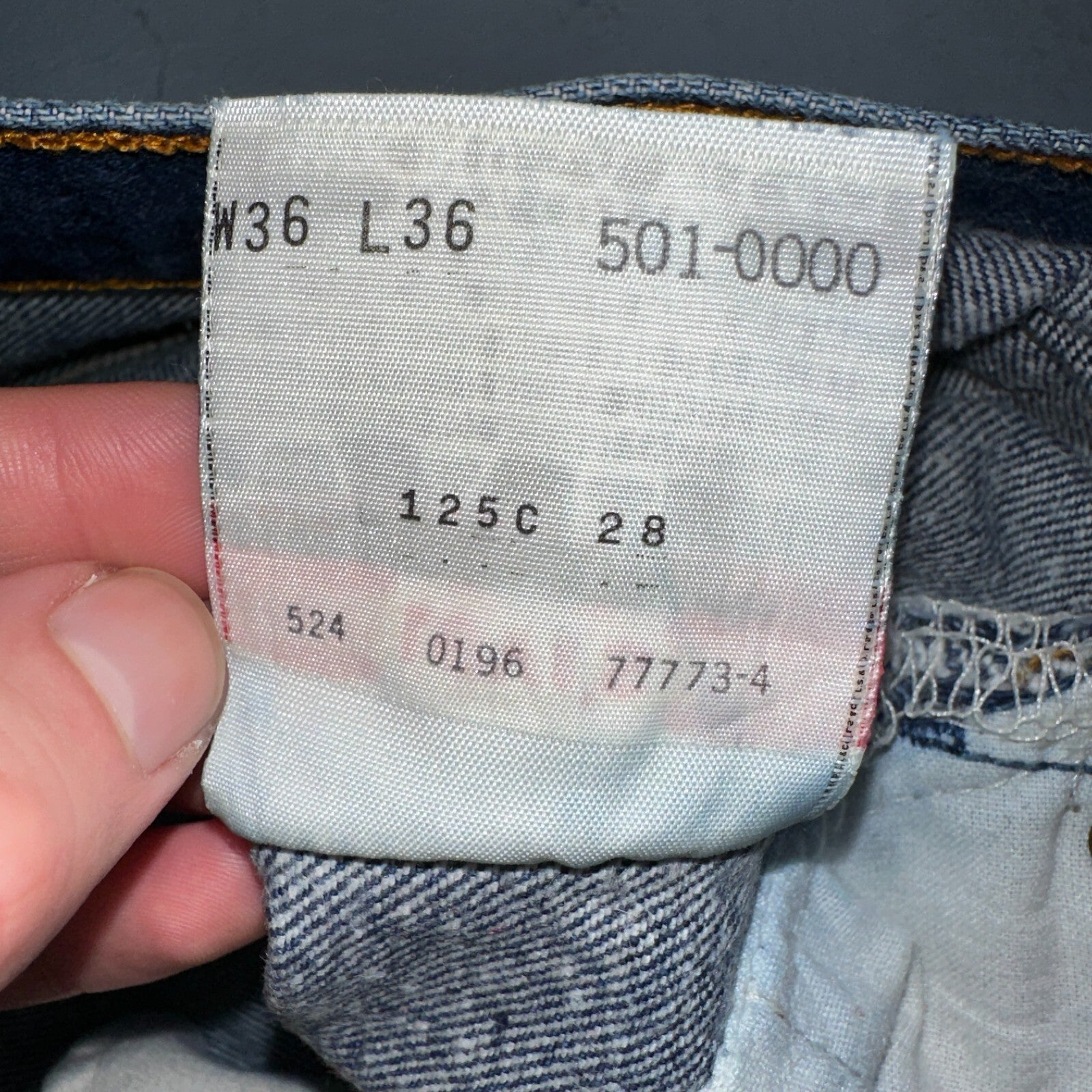 Levis 501 Vintage 90s USA XX Straight Leg Jeans Blue Dark Wash 36x36 Act 34x32