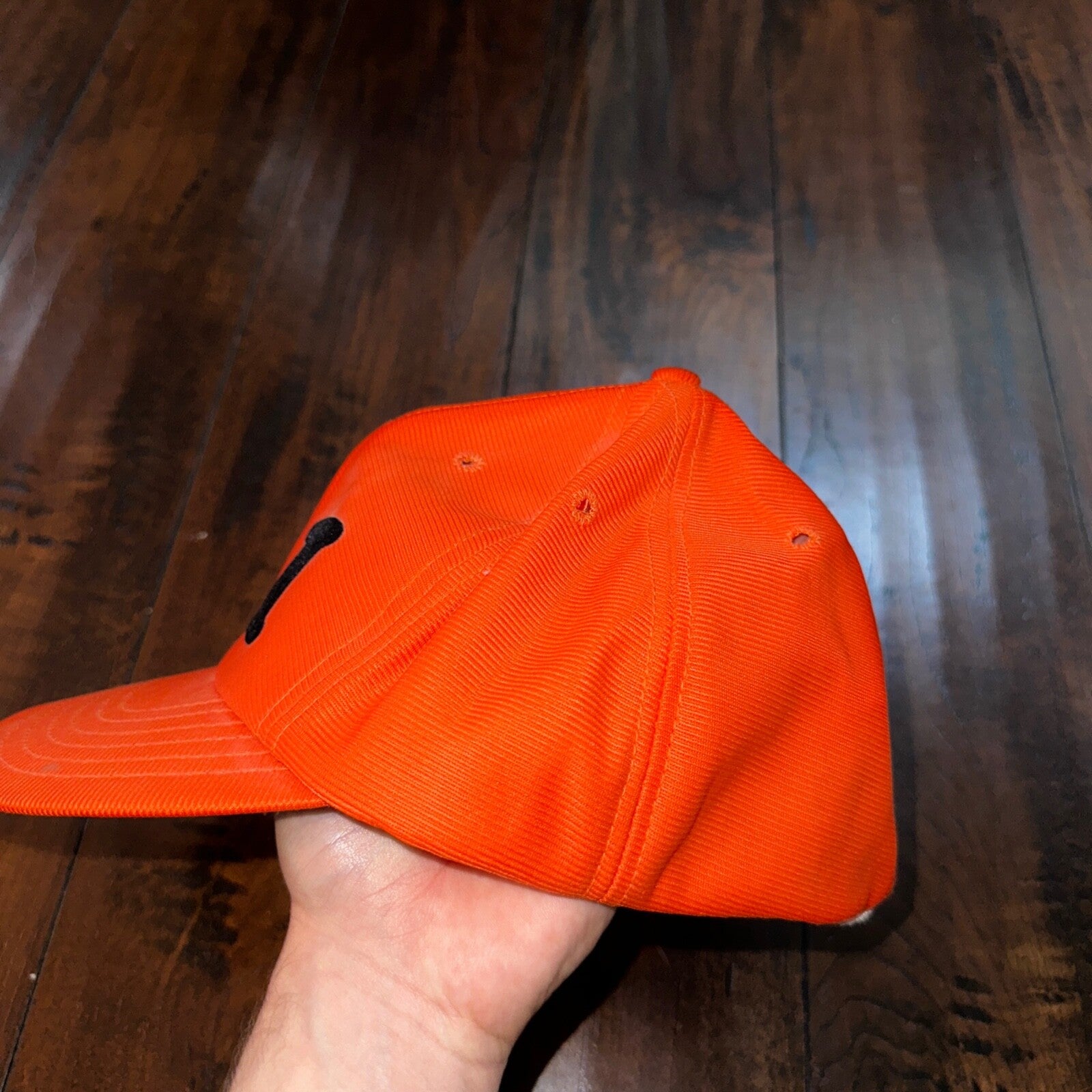 Number 1 80s Orange Vintage Hat Cap Snapback Essential Clean Simple Cool Rap 70s