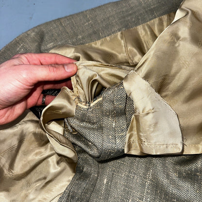 Vintage Blazer Bill Blass Mens 38 2 Button Wool Tweed Sport Suit Coat Gray 70s