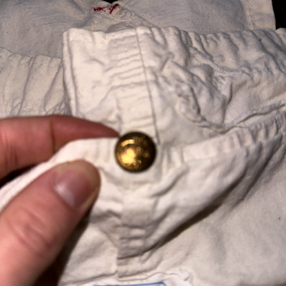 Powerhouse BIB Overalls MONTGOMERY WARD White Denim Workwear 60s 50s Union