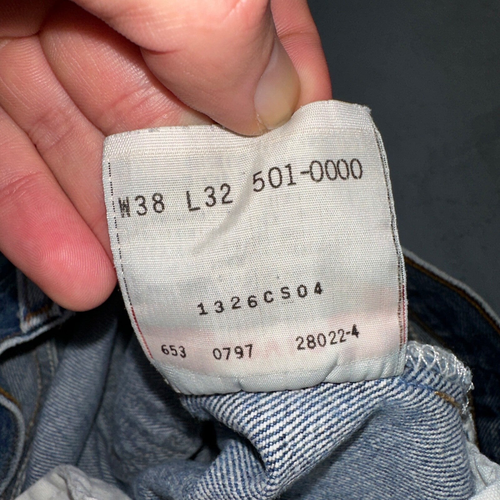 Levis 501 Vintage 90s USA XX Straight Leg Jeans Blue Light Wash 38x32 Act 34x28