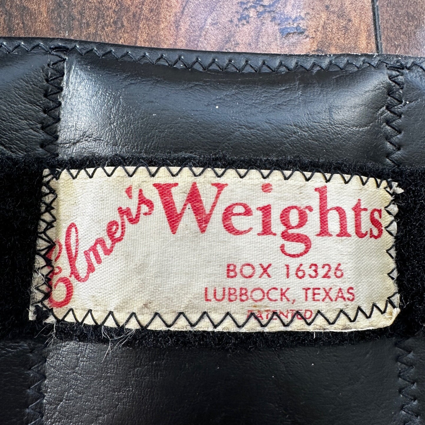 Elmer's Ankle Wrist Weights 3 lb Each 2 Vintage Black Leather Made in USA 1950s