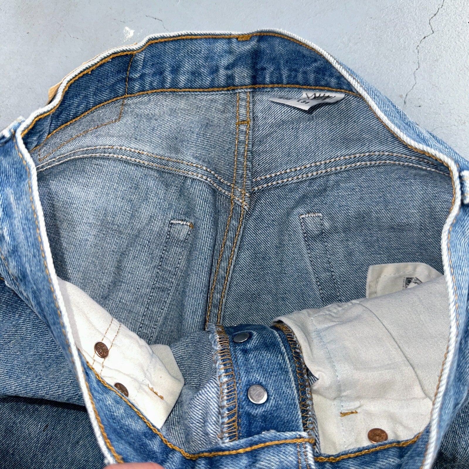 Levis 501 Vintage 90s XX Straight Leg Jeans Y2K Light Wash 33x34 Act 30x30