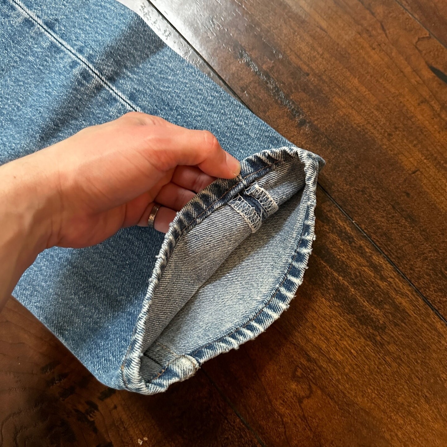 VTG 90s Levis 501 Button Fly 34x38 Tag Jeans Straight Wash Y2K Blue XX Act 30x33