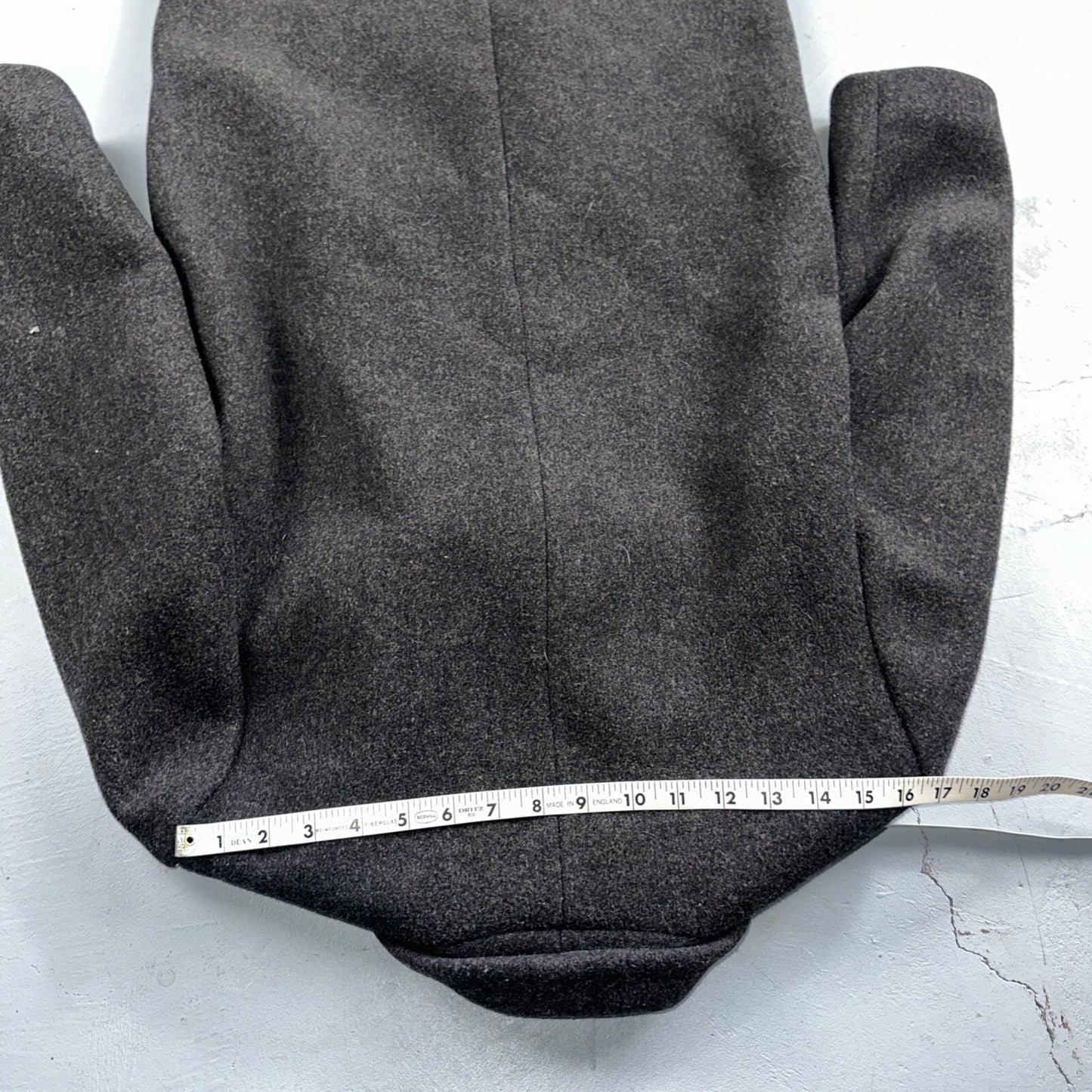 VTG Pavilion Petite Gray Coat  Womens  Double Breasted Long Trench Overcoat Sz L