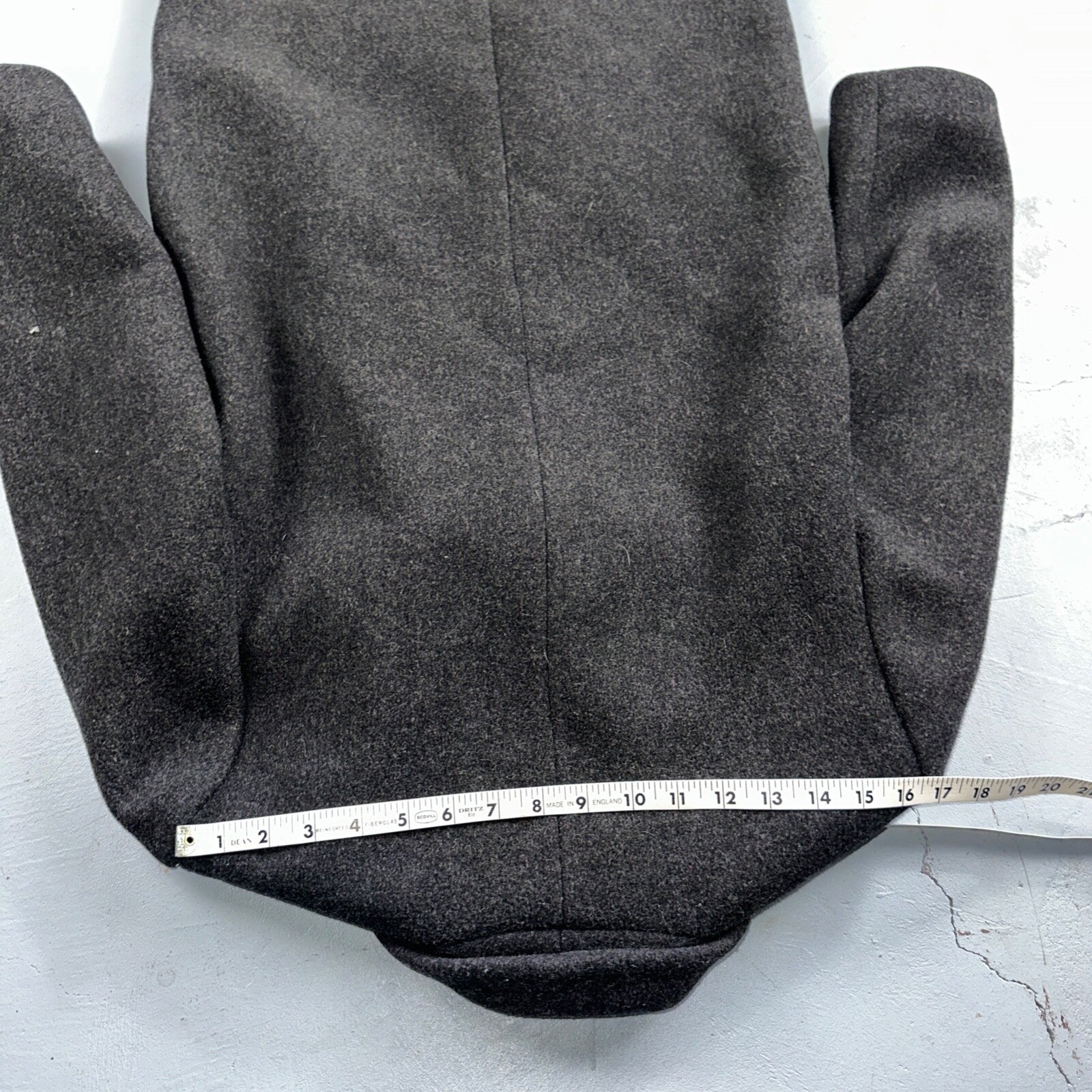 VTG Pavilion Petite Gray Coat  Womens  Double Breasted Long Trench Overcoat Sz L