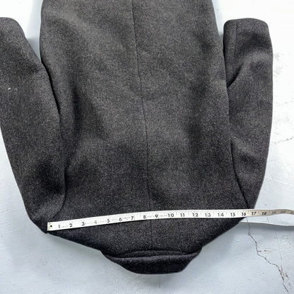 VTG Pavilion Petite Gray Coat  Womens  Double Breasted Long Trench Overcoat Sz L