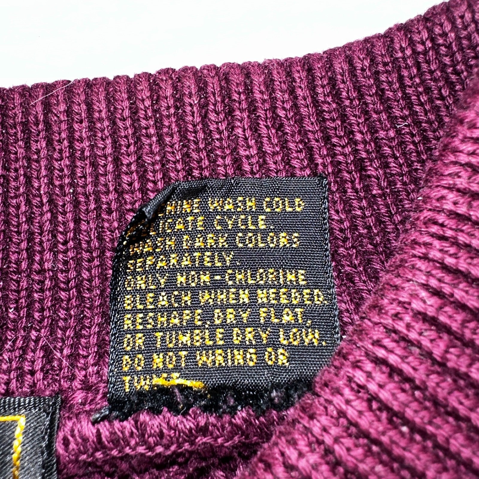 Eddie Bauer VTG 80s Sweater Mens Large Maroon Knit Henley Pullover Outdoor