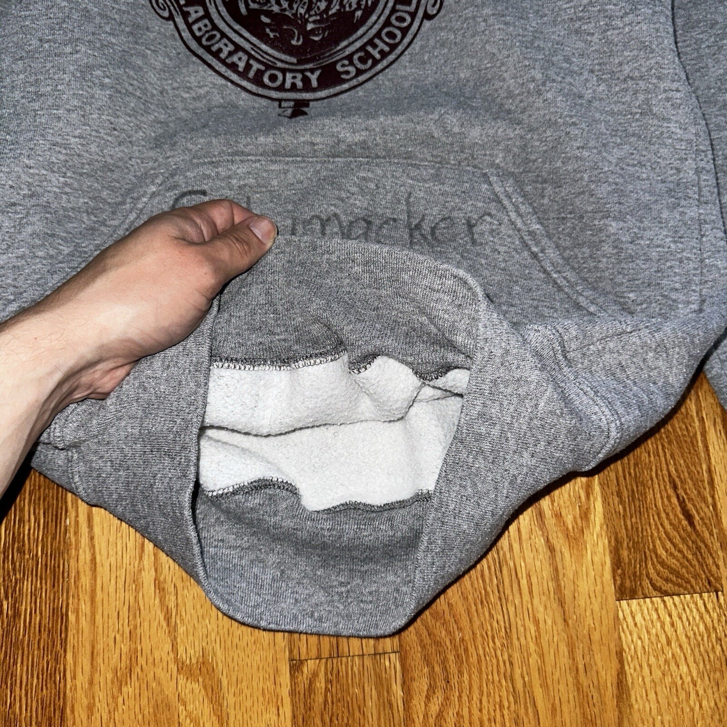 University Chicago Laboratory Schools Russell Athletics Hoodie Champion 90s USA