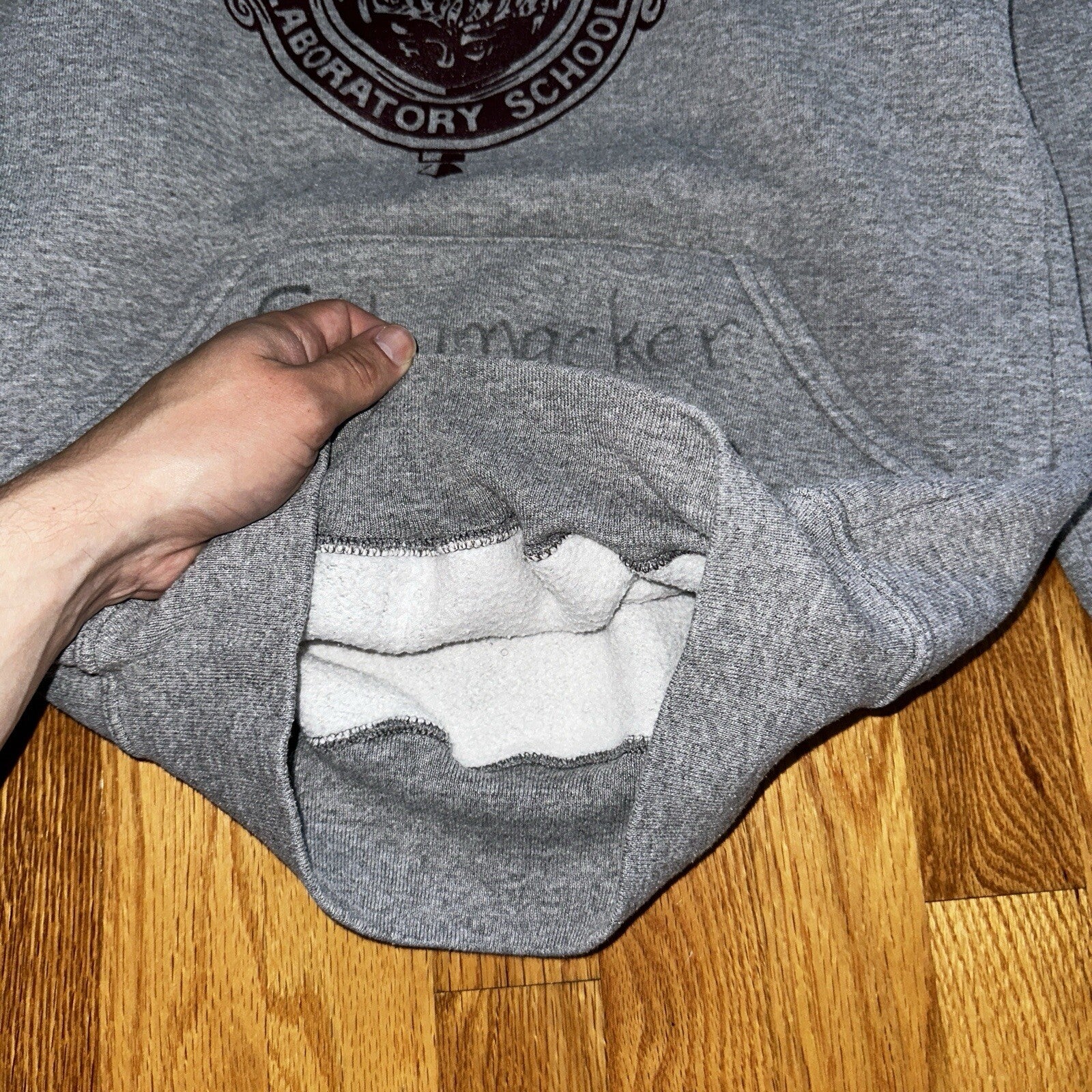 University Chicago Laboratory Schools Russell Athletics Hoodie Champion 90s USA