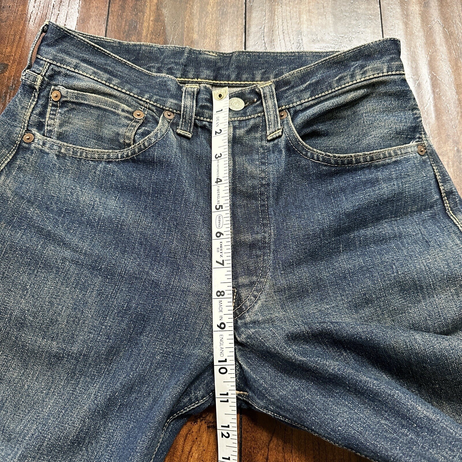 Vintage LEVIS 501XX Jeans Big E 1940s Denim Redline Selvedge 28x32 USA 1947 40s