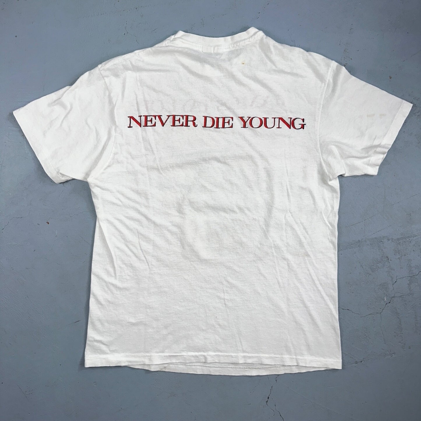 James Taylor Never Die Young VTG T Shirt 80s Hanes XL Howling Wolf RARE Concert