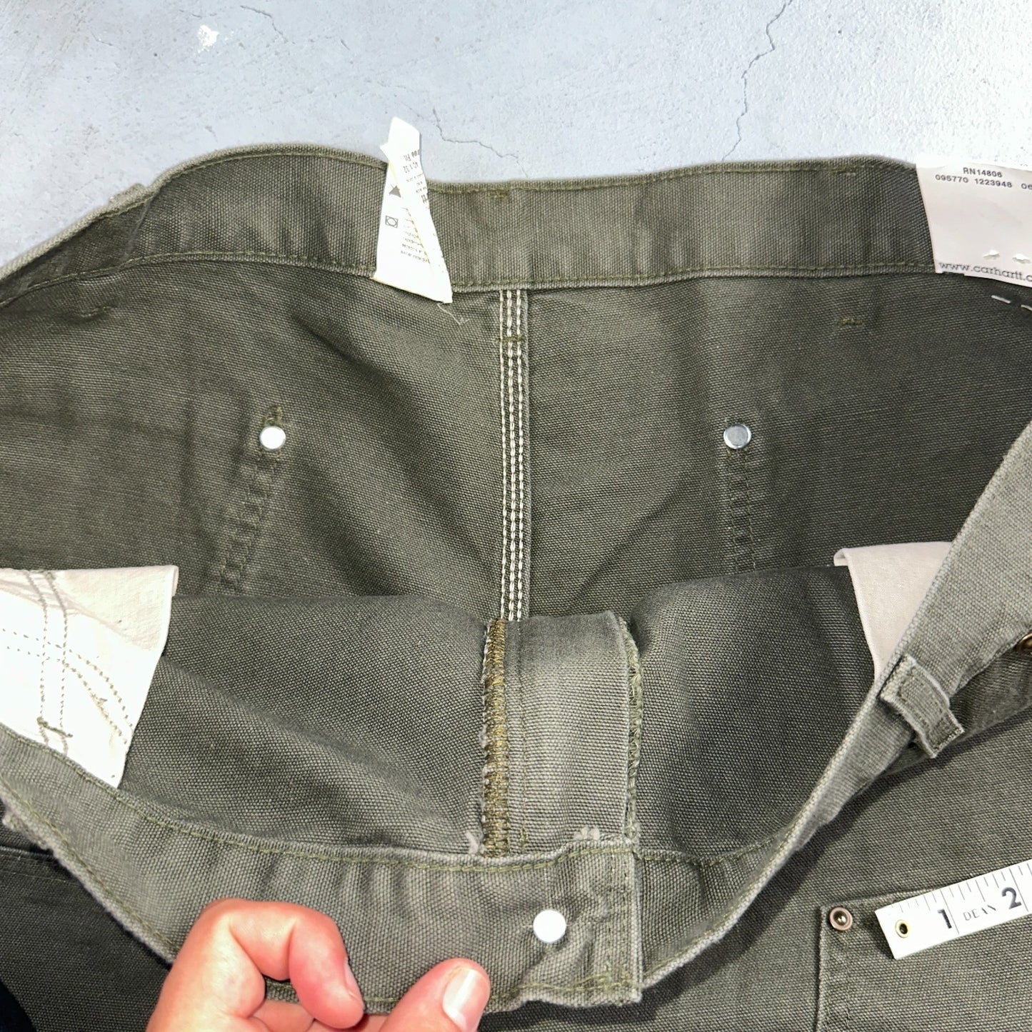 Carhartt NWT VTG Double Knee Carpenter Pants Y2K B01 B136 MOS Green 40x32 DS
