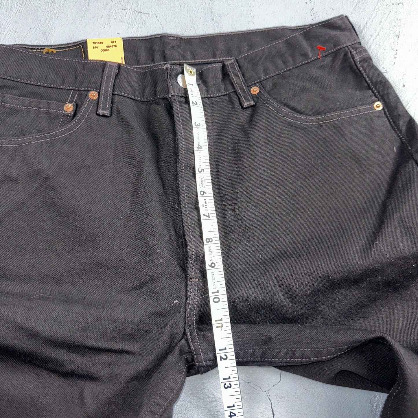 Levis 501 Deadstock Vintage 90s USA XX Straight Leg Jeans Black Dark Wash 36x32