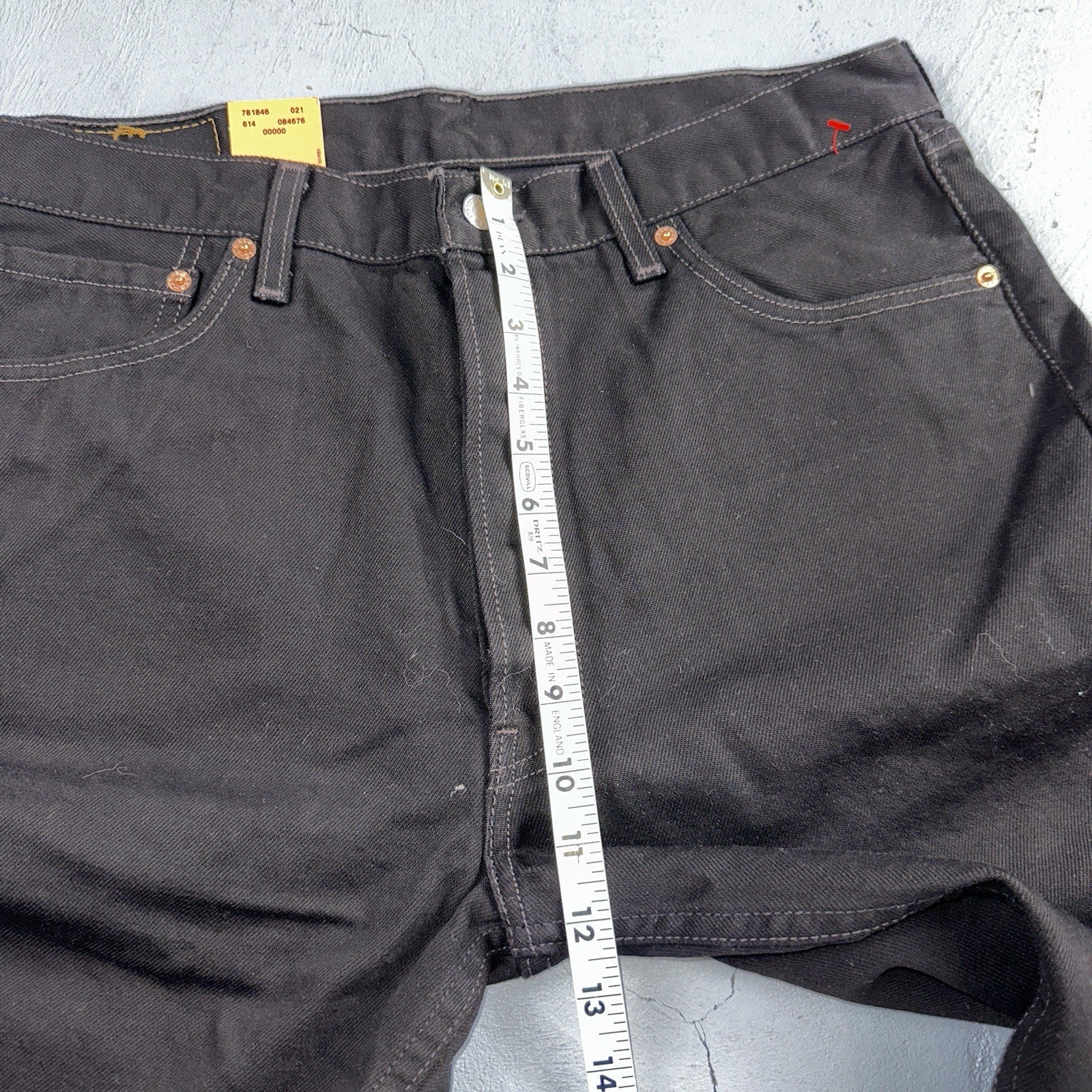 Levis 501 Deadstock Vintage 90s USA XX Straight Leg Jeans Black Dark Wash 36x32