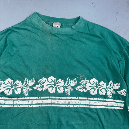Ocean Pacific Hawaii VTG T Shirt Hawaiian 90s Single Stitch USA Floral XL