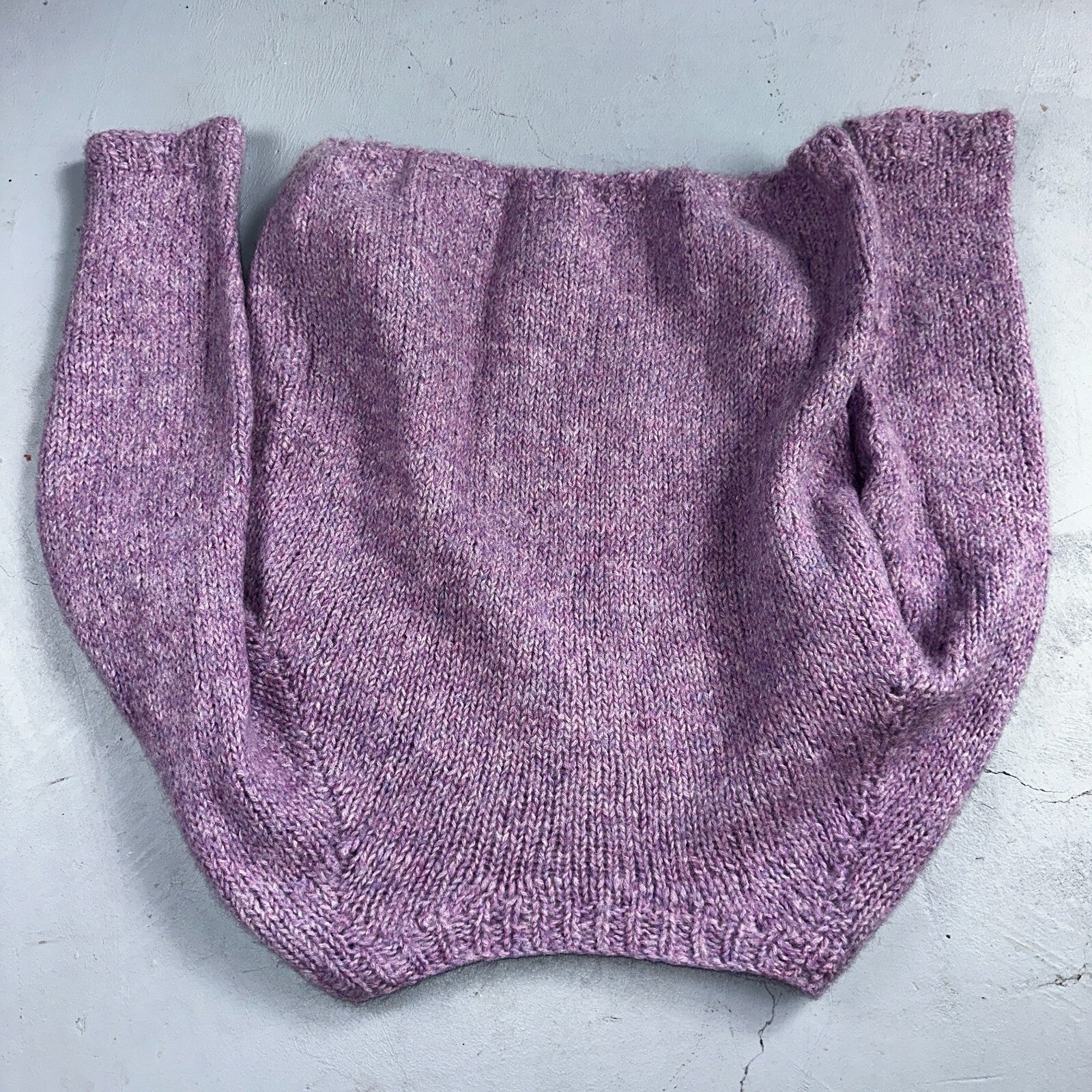 1970s VTG Sweater Cable Knit 70s 80s Purple Cute Warm Grandma Core Pull Over