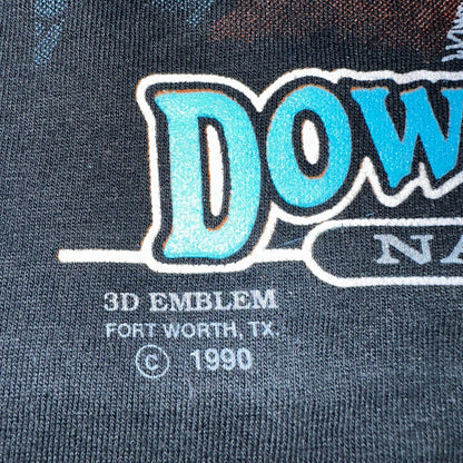 Vintage 3D Emblem Down To Earth 90s Nature Panther T Shirt Black Harley Cat