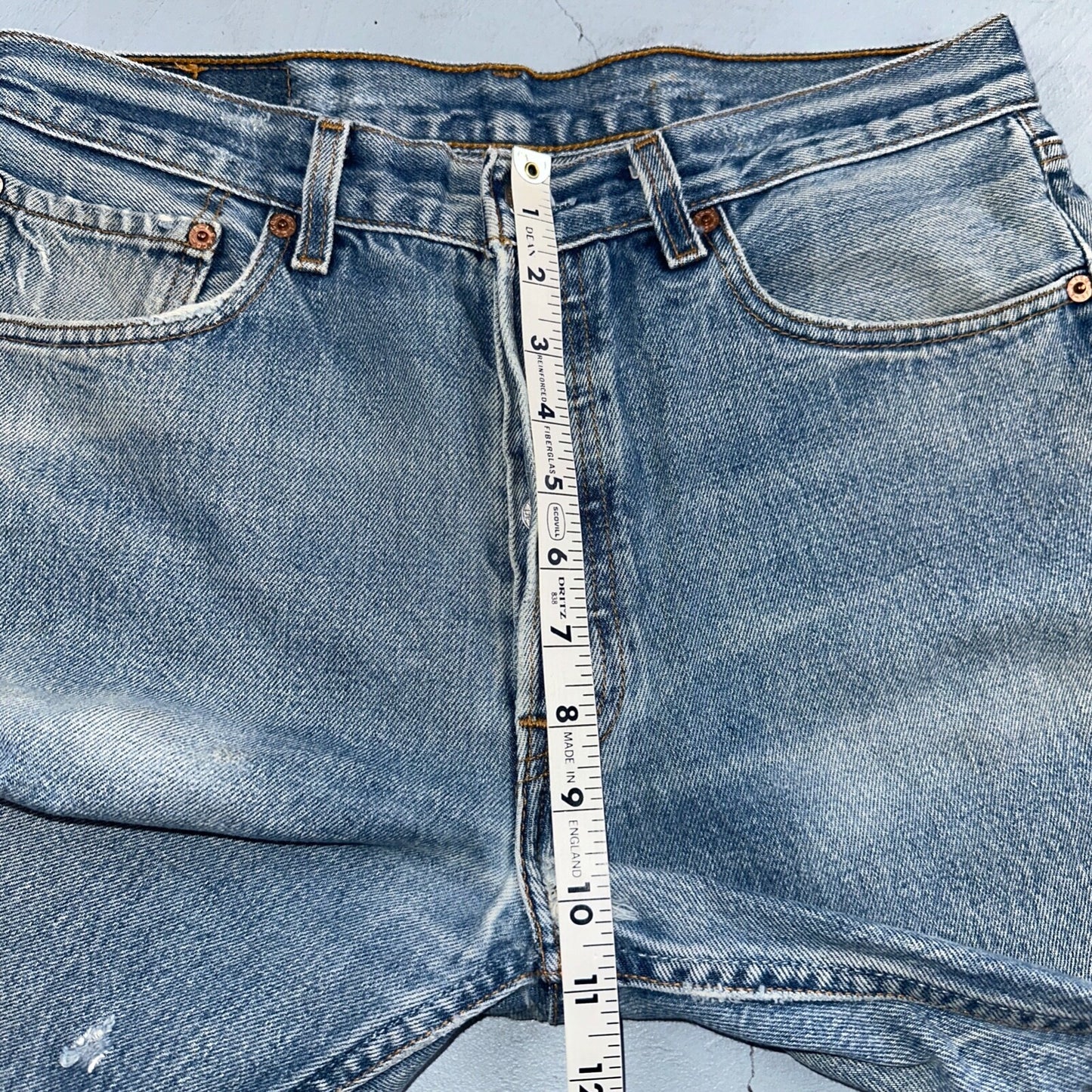 Levis 501 Vintage 90s XX Straight Leg Jeans Blue Light Wash 33x32 Act 31x24