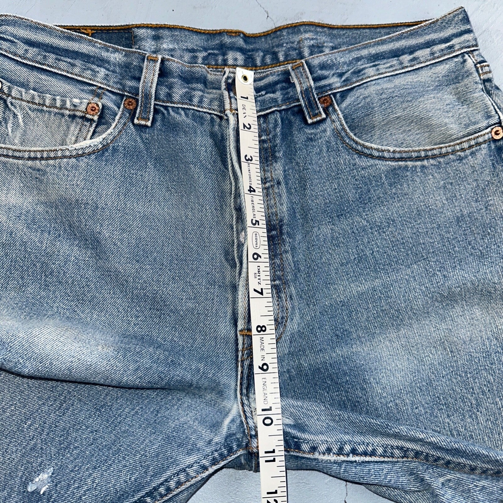 Levis 501 Vintage 90s XX Straight Leg Jeans Blue Light Wash 33x32 Act 31x24