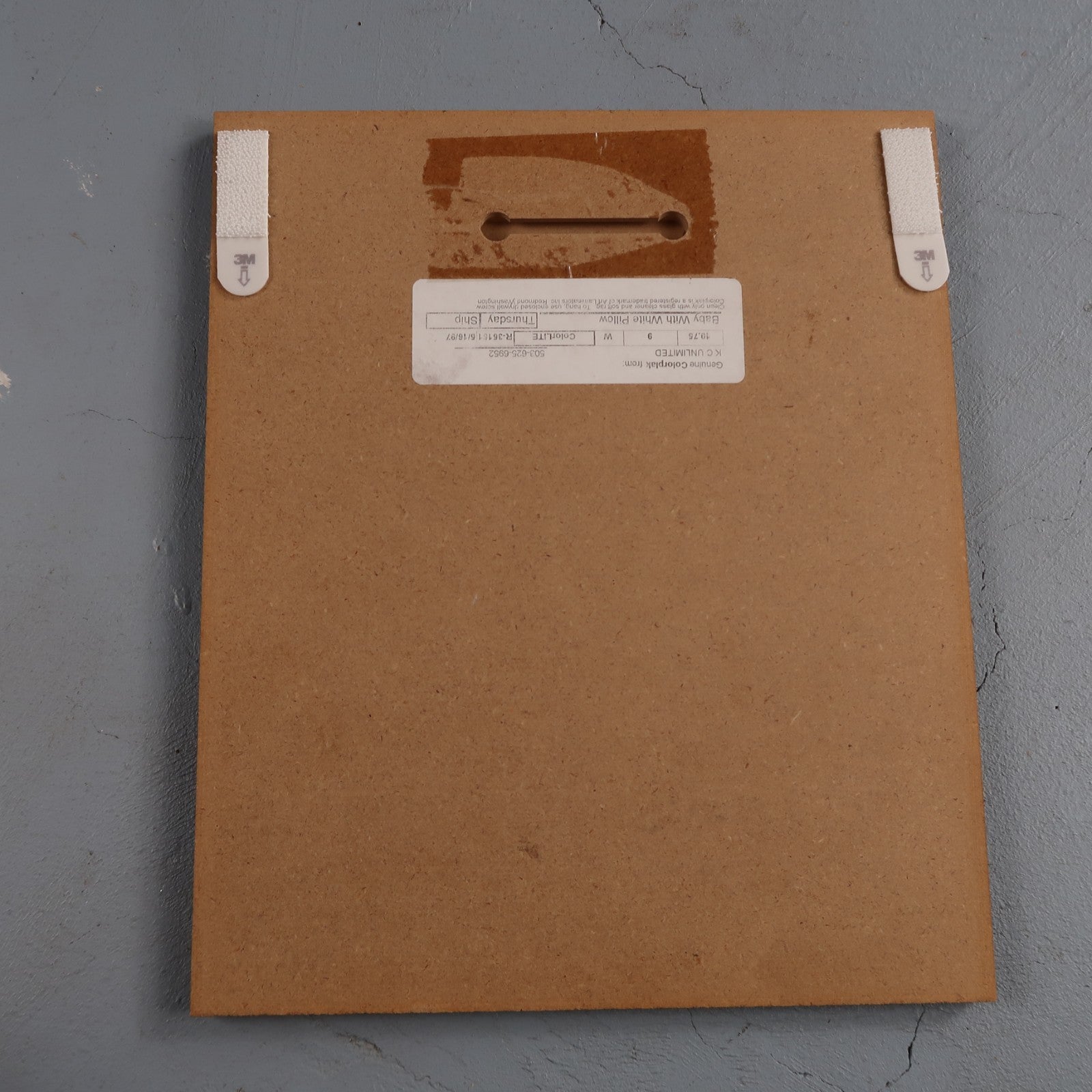 Baby In Wicker Basket Joseph Whiting Wall Art Print Wood Block 1997 Creepy Scary