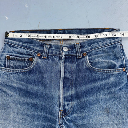Levis 501 Vintage 80s USA XX Straight Leg Jeans Blue Med Wash 30x36 Act 27x31