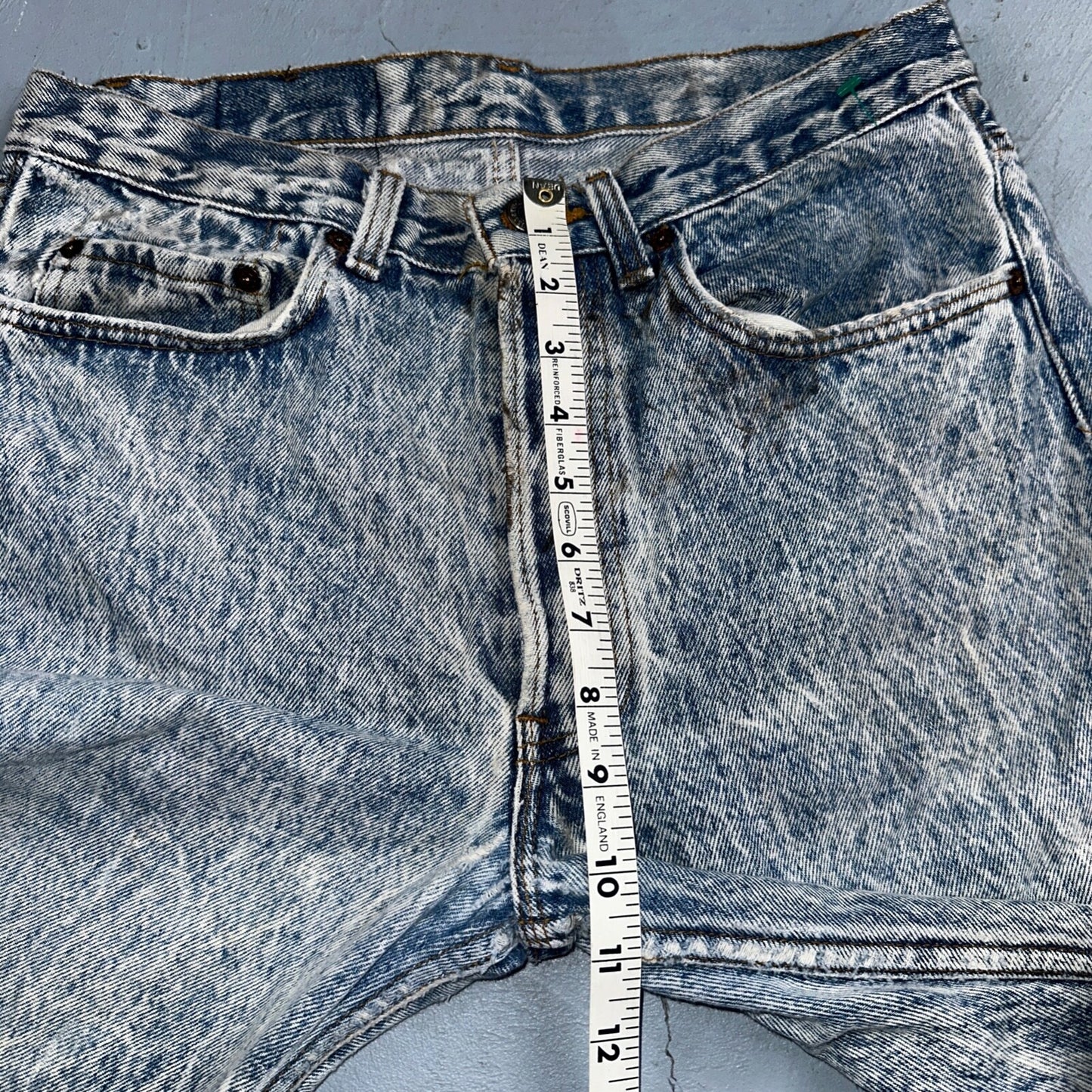 Levis 501 Vintage 80s USA XX Straight Leg Jeans Blue Acid Wash 31x32 Act 30x31