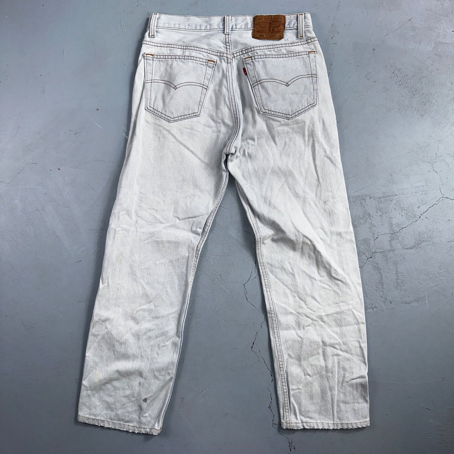 Levis 501 Vintage 90s USA XX Straight Leg Jeans Blue Light Wash 32x34 Act 29x26