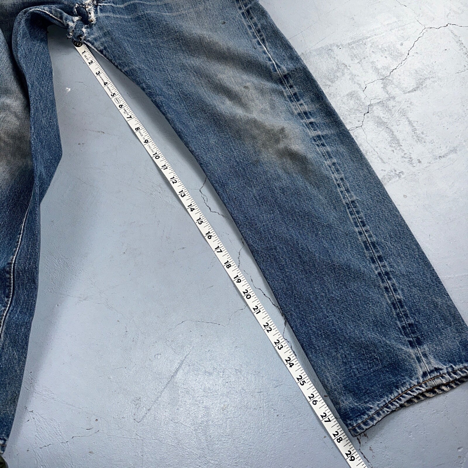 Levis 501 VTG 70s SS Redline Selvedge Jeans XX Med Wash 35x32 Act 32x28