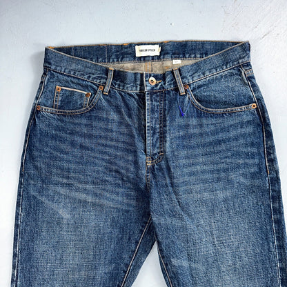 Taylor Stitch The Slim Jean Selvedge Red Line Blue Denim Mens 33 Cotton 33x33