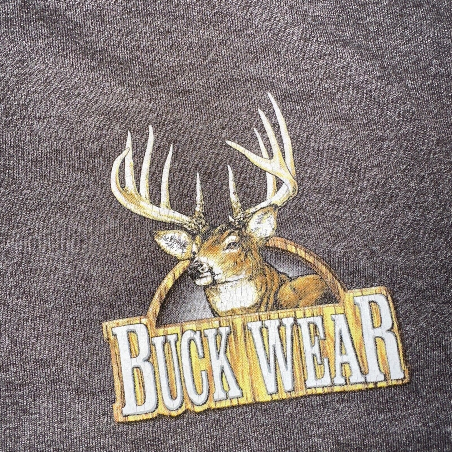 Buck Wear Funny Deers and Beers VTG T Shirt Redneck Brown Y2K Cool Hunting Joke