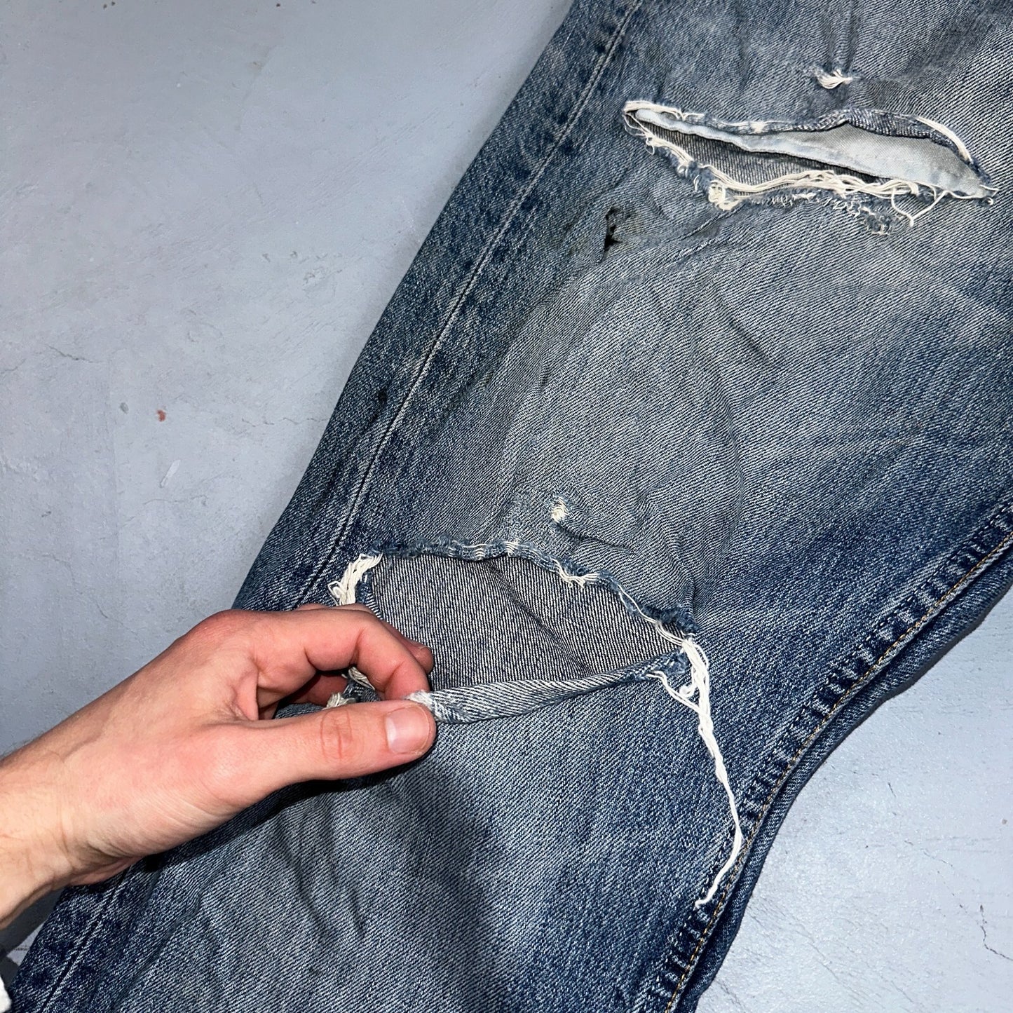 Levis 501 Vintage Y2K XX Straight Leg Jeans Blue Light Wash 34x34 Act 33x33