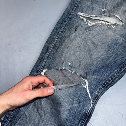 Levis 501 Vintage Y2K XX Straight Leg Jeans Blue Light Wash 34x34 Act 33x33