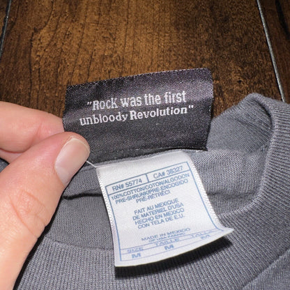 Fender Guitar Vintage Style T Shirt M Gray Band Rock Music Jimi Hendrix 90s