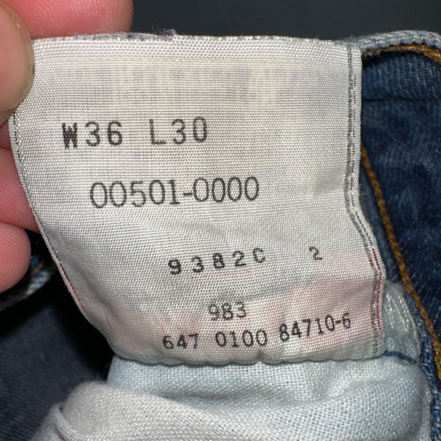 Levis 501 Vintage 90s Mexico Straight Leg Jeans 36x30 Y2K Med Wash Act 33x27