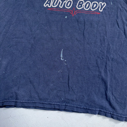 Rat Hole Auto Body Traditional Paint VTG T Shirt Thrashed Distressed Cars Promo