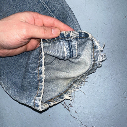 Levis 501 Vintage 90s USA XX Straight Leg Jeans Blue Light Wash 36x34 Act 34x33