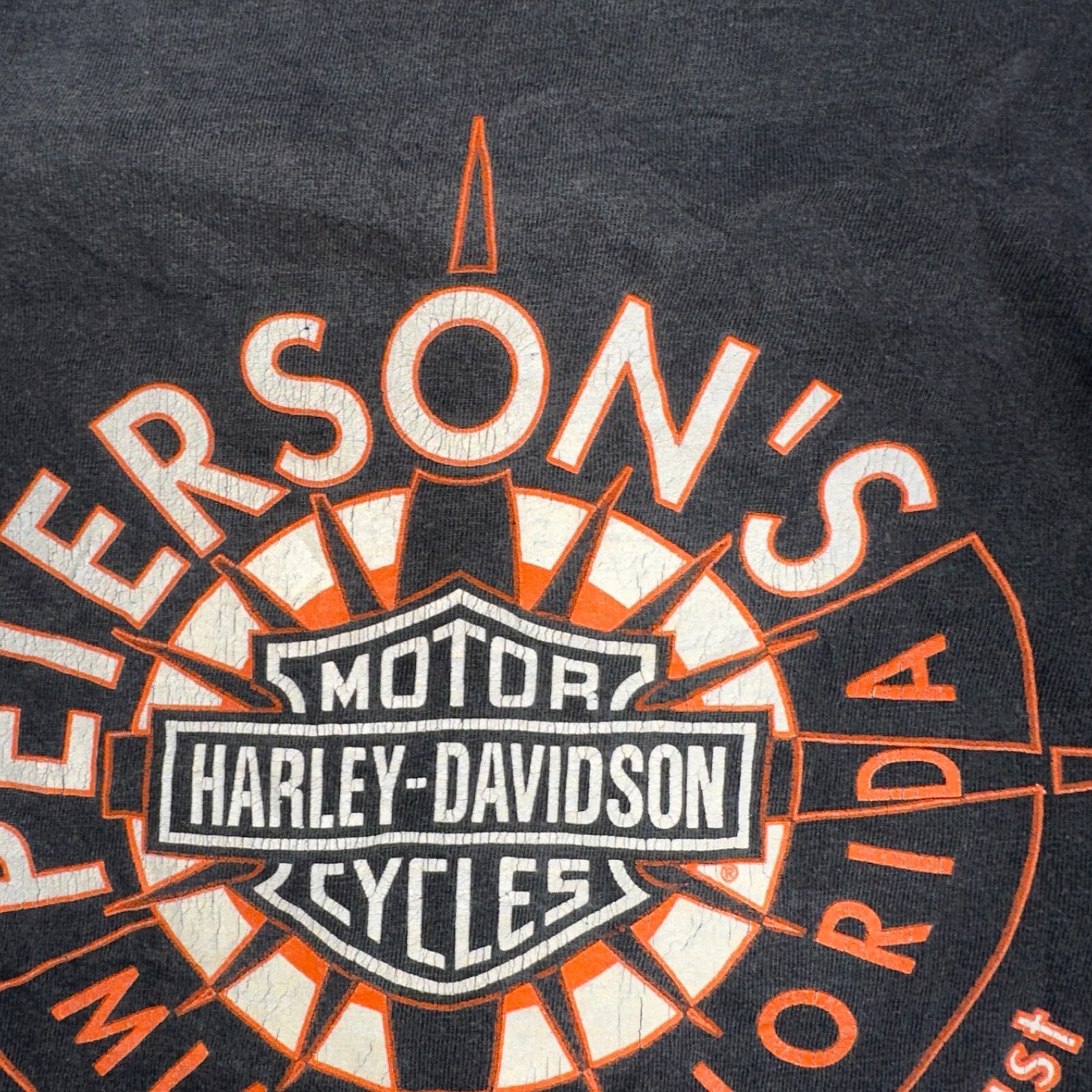 VTG Harley Davidson Shirt Mens XL Wolf Pack Short Sleeve Miami Florida Chopped