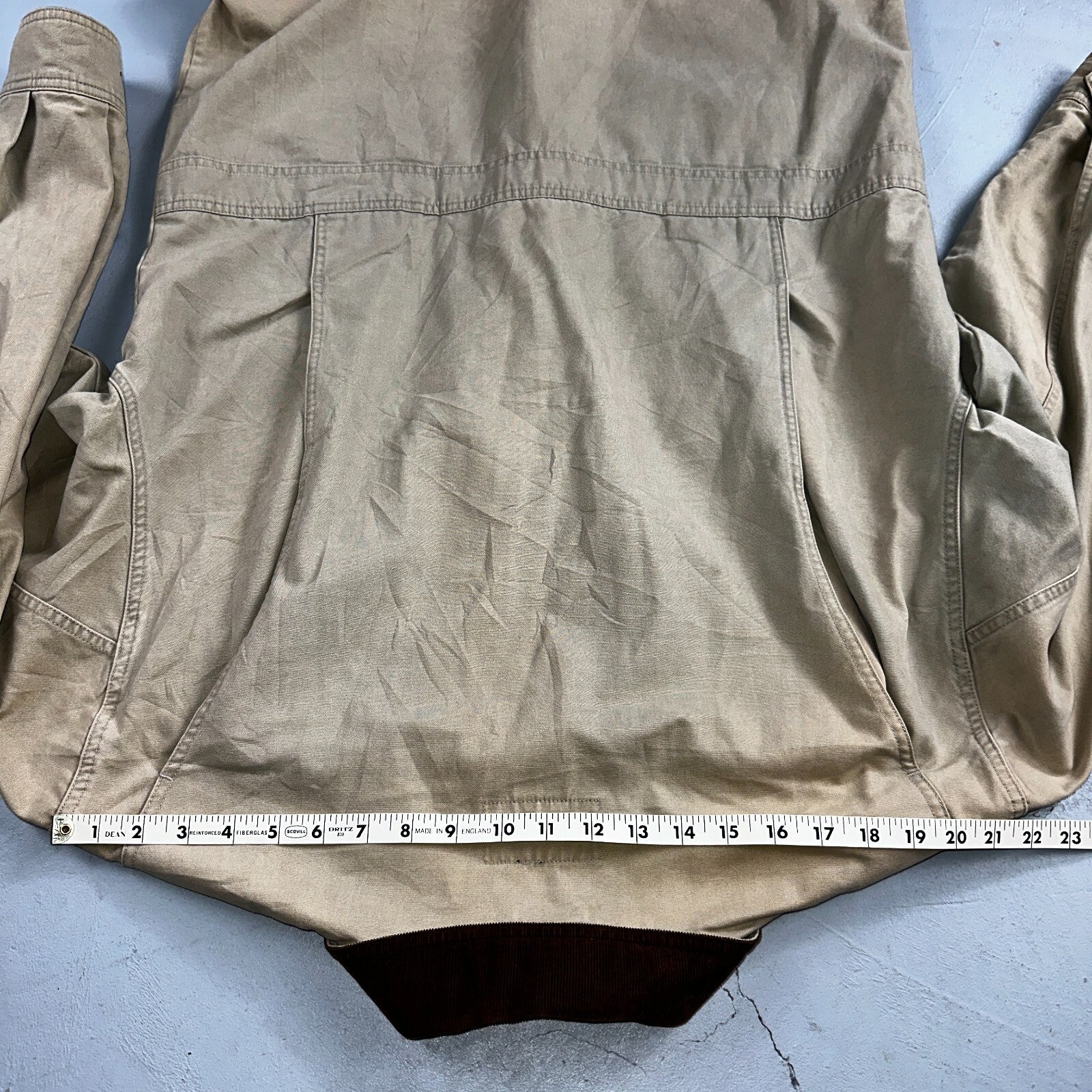 Eddie Bauer Jacket Mens M Tan Brown Chore Barn Field Coat Canvas Outdoor VTG