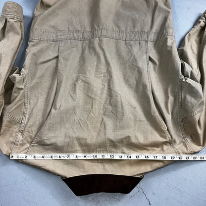 Eddie Bauer Jacket Mens M Tan Brown Chore Barn Field Coat Canvas Outdoor VTG