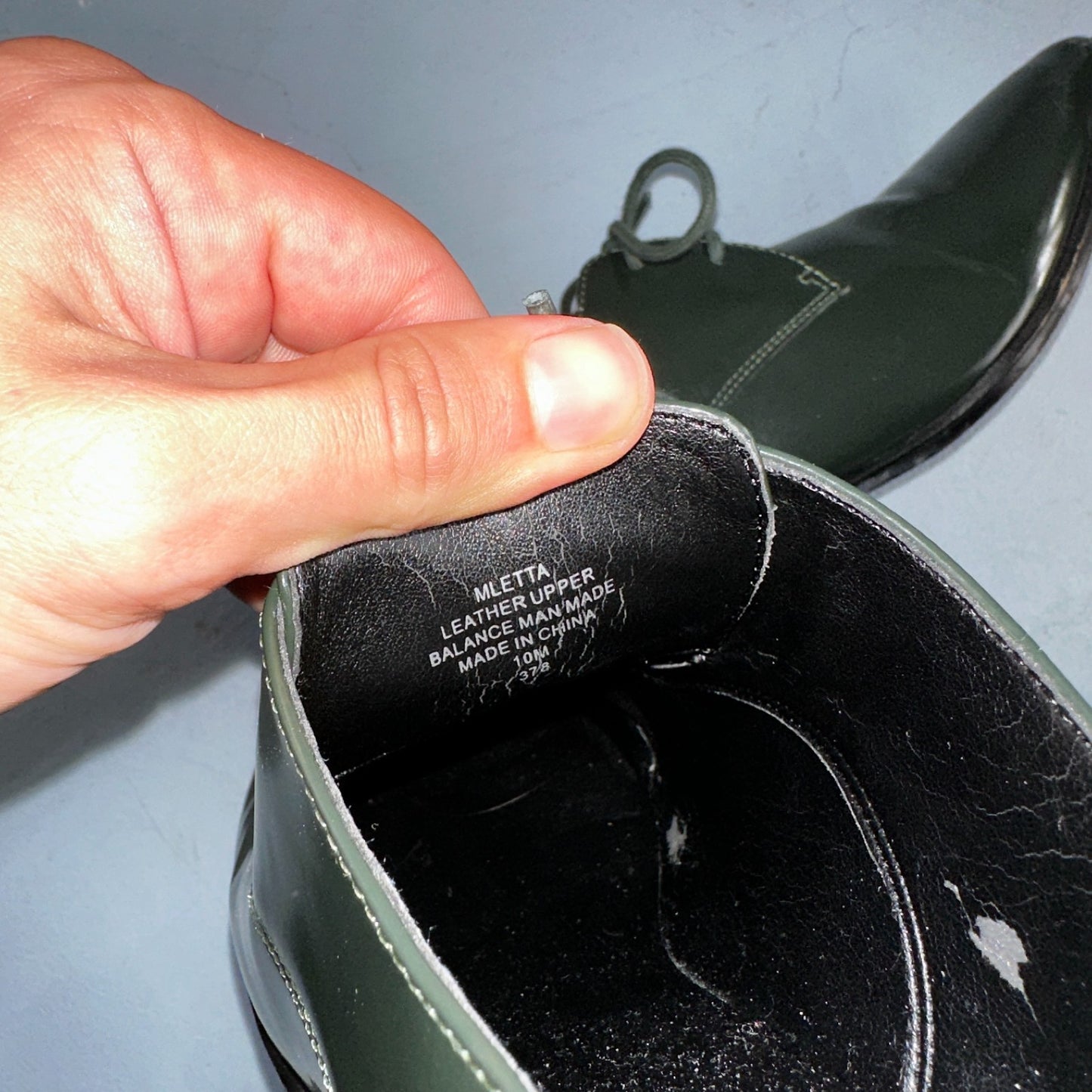 Marc Fisher Women's 10 Green Patent Leather Dress Shoes Boots Heel LACE MLETTA