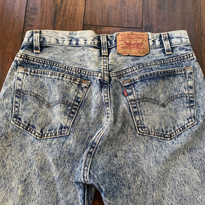 Levis 501 Vintage 80s USA XX Straight Leg Jeans Blue Acid Wash 33x32 Act 30x29