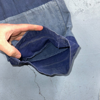 Vintage 1930s 1940s Buckleback Pants Denim Navy Blue Dungaree 30s 40s Rockabilly