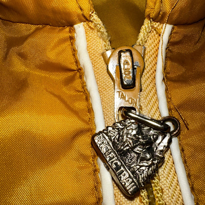 Pacific Trail 70s Vintage Yello Hooded Men Size S Mid Length Windbreaker Jacket