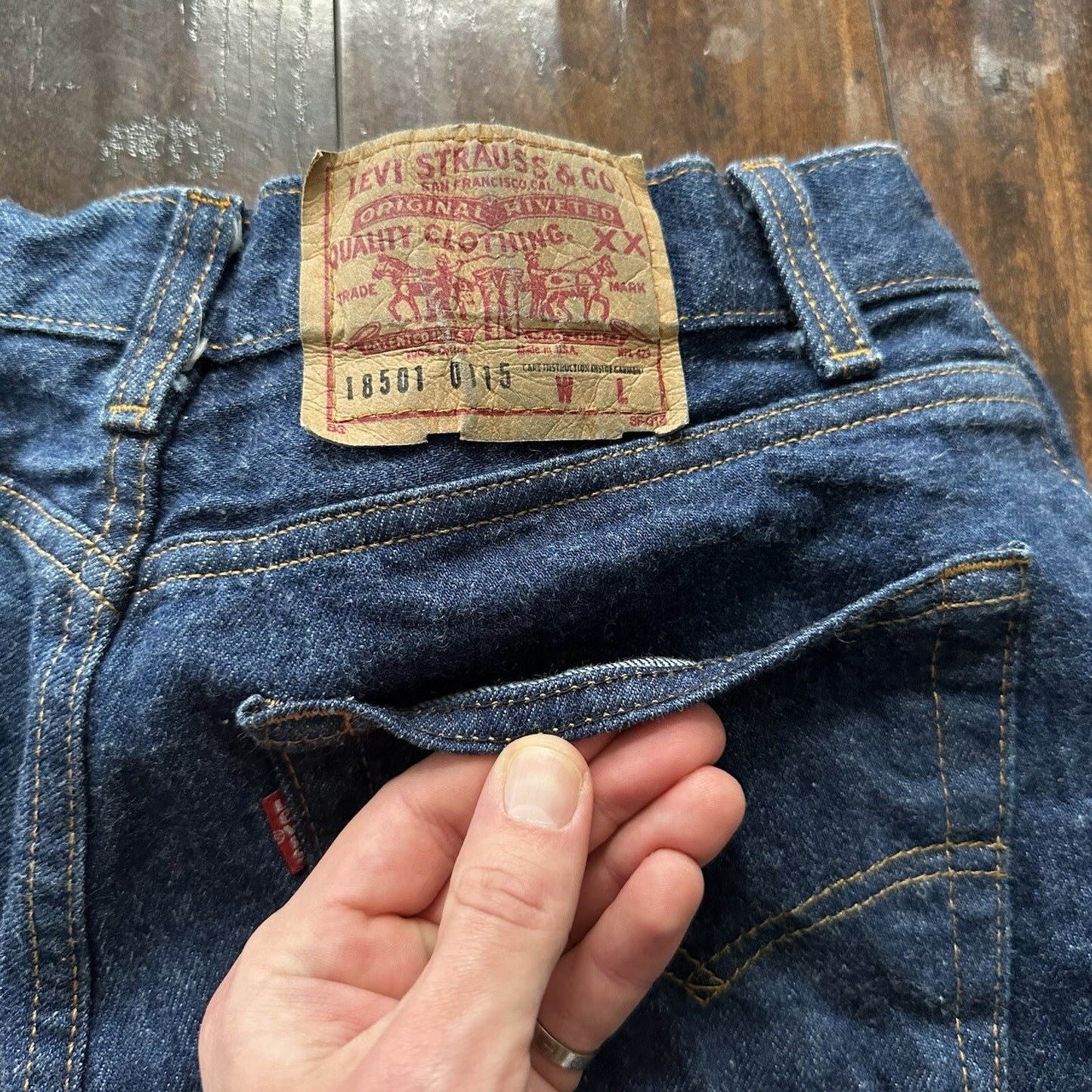 VTG 90s Levi’s 501 XX 18501-0193 Dark Wash High Waist Button Fly Jeans 28x31 80s