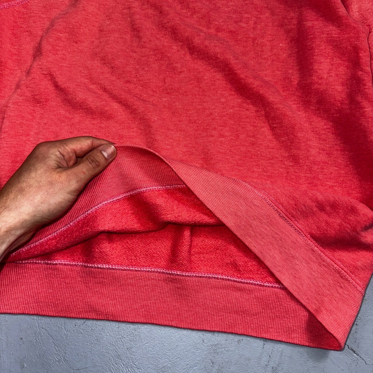 1970s VTG Pink Sport Blank Sweatshirt USA Crewneck Basic 70s Jumper