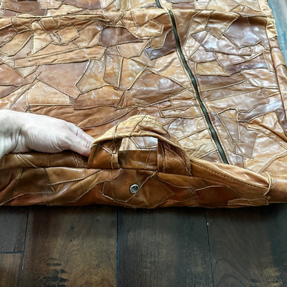 Vintage American Tourister Garment Suit Bag Leather Brown Hangers Cover VTG 40s