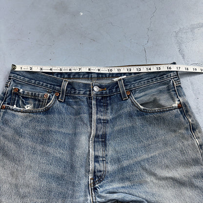 Levis 501 Vintage Y2K 90s XX Straight Leg Jeans Blue Light Wash 36x34 Act 33x30